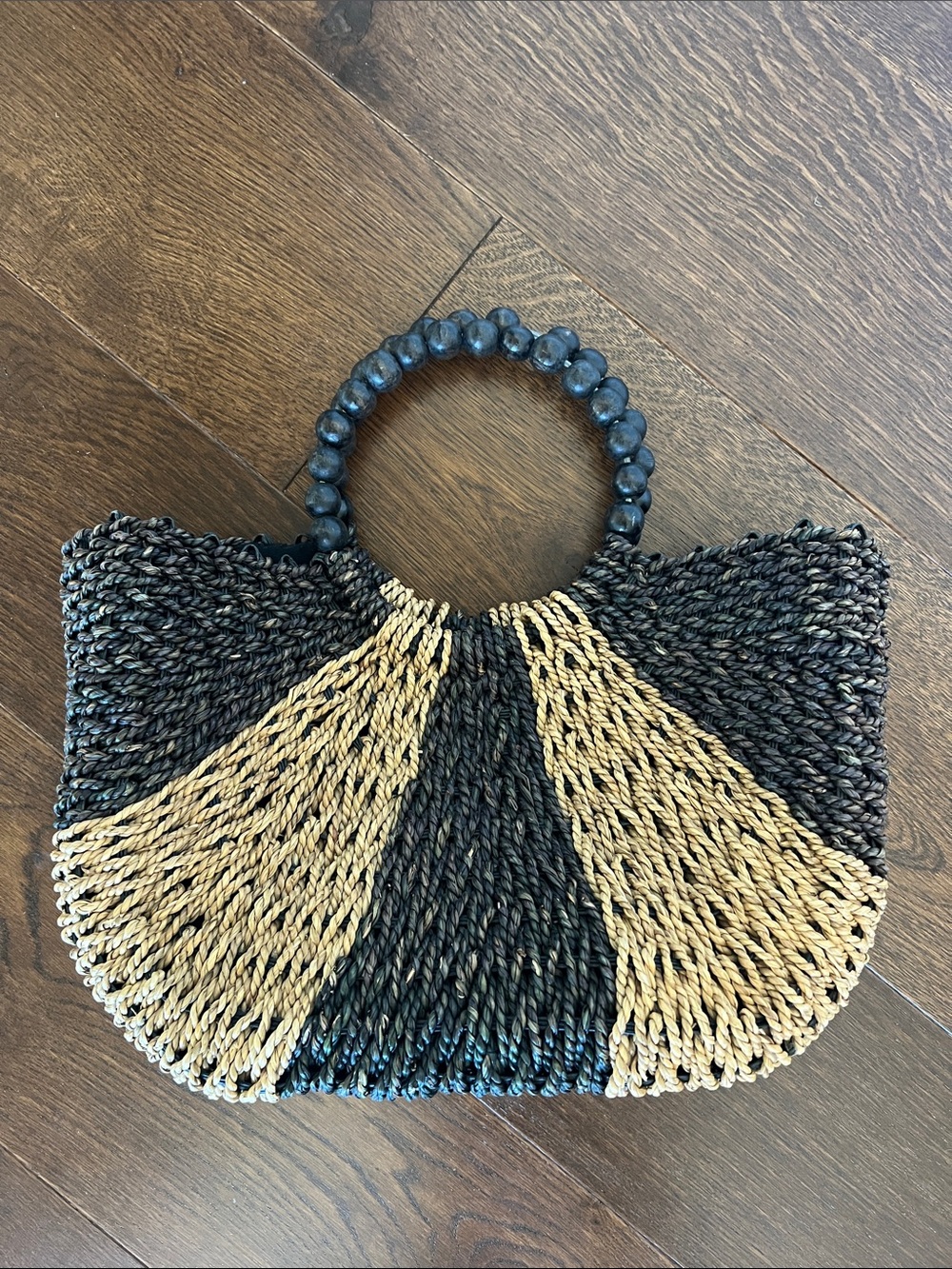 Woven Straw Handle Tote Bag